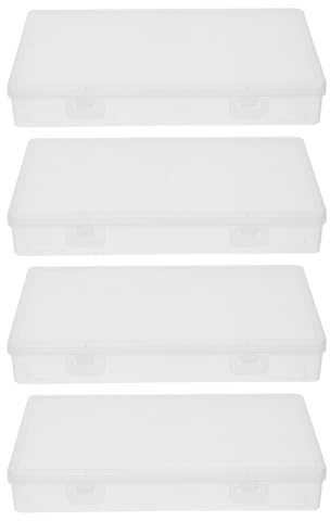 DOITOOL 4 st kassaskåpsorganisatör - Sparbössa i plast/papper - Sedelhållare med lock för mynt, sedlar och checkar - Rektangulär sedelförvaring - Hemmakontorsmaterial