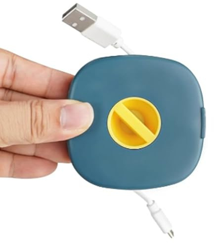 Enrouleur De De Charge - Étui Rétractable Compact | Enrouleur De D'Écouteurs Support De Téléphone | pour Voyage Maison Chambre Études Transport Adapté à