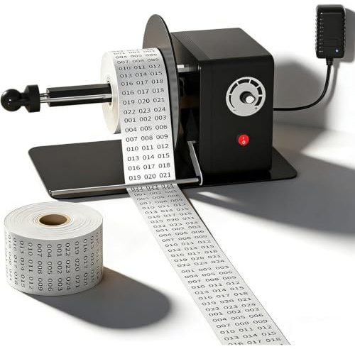 Wsexyy Avvolgitore Automatico di Etichette, Avvolgitore Elettrico di Etichette con Anima da 25/40 Mm, Lunghezza Massima 4,72/Larghezza 6, Avvio/Arresto Automatico, Controllo Intelligente