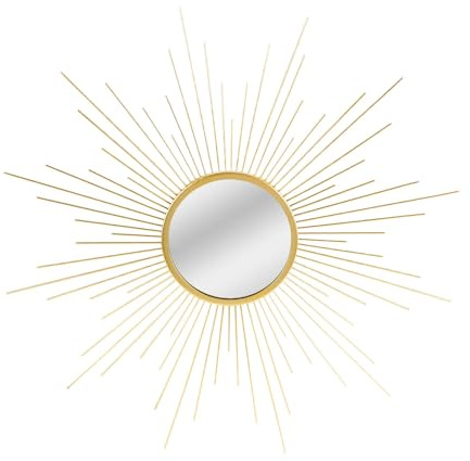 Urban Living Design Wandspiegel Sonne Gold Home - Vergoldet, Goldfarben
