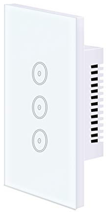 UseeLink Interruttore luce intelligente, interruttore luce WiFi, Interruttore a parete WiFi, compatibile con Alexa, Google, scatola 503, cavo neutro richiesto (3 Gang)