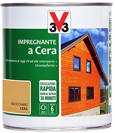 V33 Impregnante a Cera Noce Chiaro 0,75 L