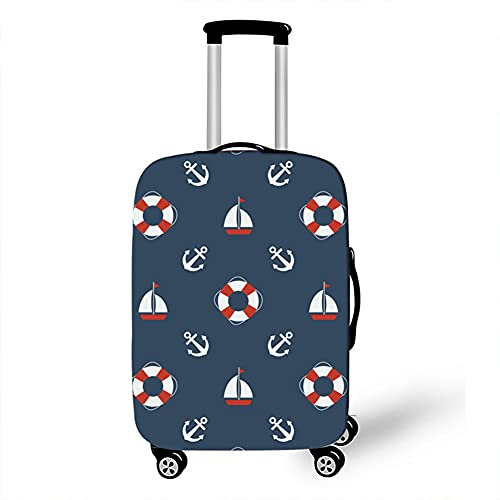 Elastisch Kofferhülle, DOTBUY 3D Reise Kofferschutzhülle Gepäck Cover Reisekoffer Hülle Schutz Bezug Schutzhülle Waschbare Reisetasche Kofferbezug (Kleines Boot,XL (30-32 Zoll))
