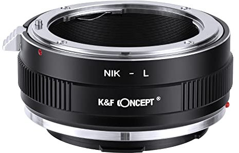 K&F CONCEPT NIK to L Mount Adapter, Manual Focus Lens Mount Adapter Compatible with Nikon F Mount Lens to L Mount Camera Body