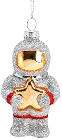 Baumschmuck Astronaut mit Stern - Baumkugel, Weihnachtsdeko, Christbaumkugel, Weihnachtsanhänger, Weihnachten, Weltall