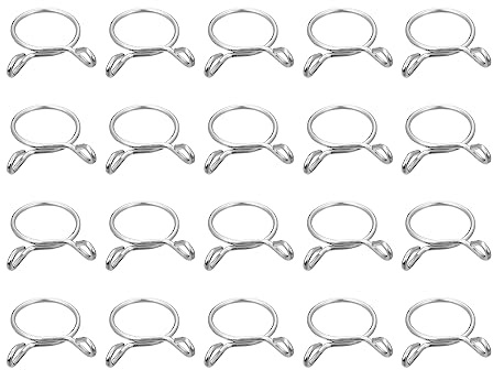sourcing map 20 Stk. Schlauchschellen, 19mm ID für 17-17.5mm Benzinschlauch Schellen, 304 Edelstahl Kraftstoffleitung Rohrschellen für Luftschläuche Wasserschläuche Silikonschläuche