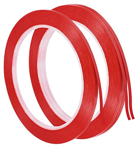 PATIKIL Whiteboard Tape 3mm X 66m, 3 Pack Thin Dry Erase Tape for Graphic Chart Marking DIY Art, Red