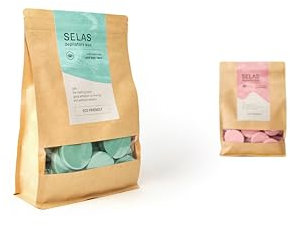 SELAS leicht schmelzendes Enthaarungswachs 500g. Wählen Sie Hagebutte oder Aloe Vera, ohne Streifen mit Bienenwachs, für alle Bereiche und Hauttypen, insbesondere für empfindliche Haut. (Aloe Vera)