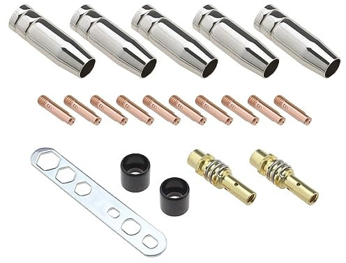 20 Stück Düsen Kontaktspitzen Halter Schweißbrenner Zubehör für MIG/MAG Schweißbrenner MB14 / 15 ML1500 G15 SB15 EVO15 SB150 TBI150 ERGOPLUS15 Brenner
