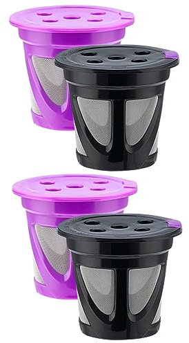 BESTonZON Kaffeefilter 4 Stück Espressokapseln Kaffeebecher Mit Deckel Espressobecher Filter Espressozubehör Dual-Kaffeemaschine Kaffeezubehör Für Kaffeeliebhaber Kaffeemaschinen-Sieb