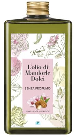 Huilerie Olio di Mandorle Dolci 300 ml, Olio di mandorle dolci vegetale vergine. Nutriente ed emolliente. Ideale per massaggi. Adatto a tutti i tipi di pelle (300 ml, Senza profumazione)