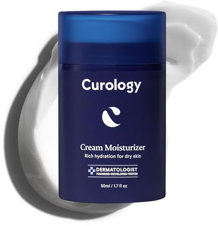Curology Cream Moisturizer, Rich Hydrating Face Lotion for Dry Skin, with Shea Butter and Hyaluronic Acid, 1.7 fl oz