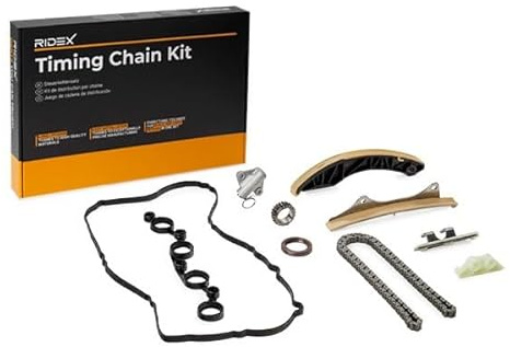RIDEX 1389T0242 Kit de cadena de distribución con juntas con ruedas dentadas Compatible con KIA RIO III UB