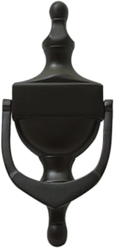 SIZAH 6 Inch Door Knocker Black, Victorian Urn Door Knocker for Front Doors