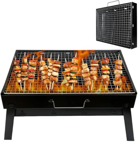 Griglia Per Barbecue, Barbecue A Carbonella Portatile, Barbecue Portatile Facile Da Usare, Barbecue A Carbonella Pieghevole Facile Da Trasportare, Griglia Campeggio, Terrazza, Balcone(40cm*27cm*20cm)