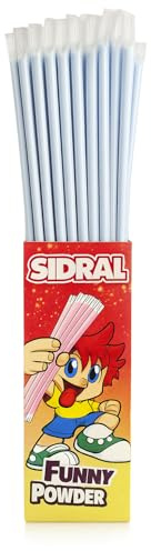 Sidral Cañas de Azúcar Azules de Sabor Frambuesa, 80 Unidades, Cañas Dulces SIDRAL Pica Pica con Explosión de Sabor
