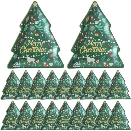 Hrippy Weihnachtsgeschirr Weihnachtsmann Elch Weihnachtsbaum Form Teller Serviette Frohe Weihnachten Dekor Kinder Frohes Neues Jahr