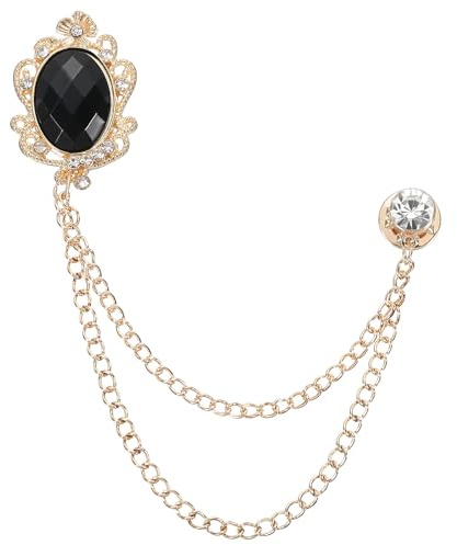 PATIKIL Broche à Chaîne Suspendue Couronne Broches de Costume en Strass | Broches de Costume en Strass, Broches de Cristal de Mode pour Femmes Hommes Vêtements Robe Bouquet Manteau Chapeau Sac