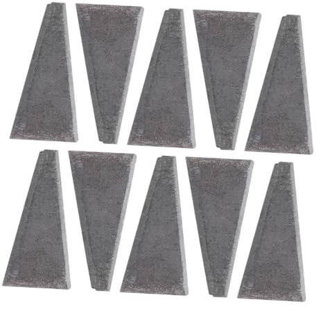 Artibetter 20pcs Triangle and Wedges High Carbon Steel Tool Reinforcement for Bushcraft and Garden Sharpening