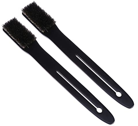 Duschbürste Naturborsten mit Langem Griff, Holz 2 Stück-pack | Badewanne und Dusche, Schwarze Ausführung, mit Aufhängeöse, für Damen und Herren