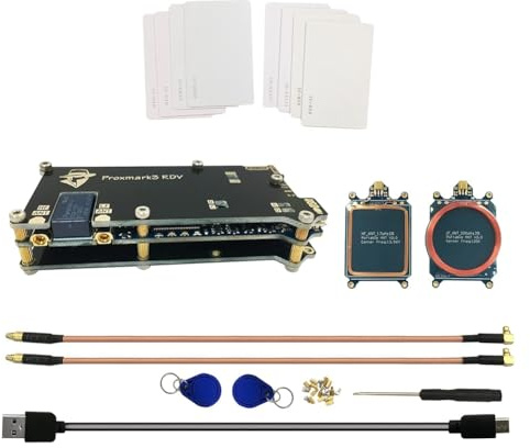 Asyduey Memoria Proxmark3 RDV2 de 512k Mejorada PM3 DEV Proxmark 3 Kit NFC RFID Cloner Reader IC ID M1 Lector de Tarjetas y Escritor
