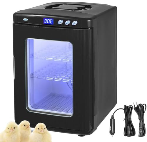 Incubatrice per uova di rettili con controllo della temperatura e illuminazione a LED per camaleonti, lucertole e tartarughe, termostato da laboratorio (5°C-60°C)