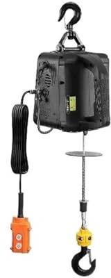 GUHPZA Paranchi Elettrici 1100 Libbre 1500W Paranco Elettrico Argano 3 in 1 Portatile Gru Argano con Telecomando Wireless Strumento di Sollevamento,500-C