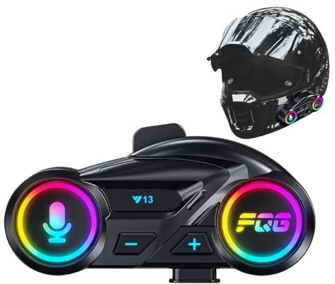 Altavoz para Casco de Motocicleta, Casco de Motocicleta inalámbrico con Altavoces, Impermeable, reducción de Ruido, 800 mAh, Auriculares para Bicicleta, Snowboard, esquí, Turismo, Viajes, Motos de