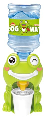 GARVALON Dispensador de Agua para Mini Diseño de Rana Verde, Juguete Creativo para Beber Agua, Fuente Portátil y Ligera Adecuado para Juegos de Casa y Picnic