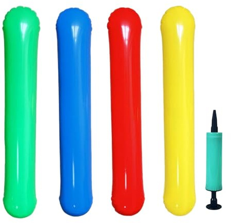 keloppasit Flotteurs Gonflables pour Piscine en Voyage - Set de 4 Noodles Aquatiques avec Pompe à Air - Bouée Flottante Gonflable - pour fêtes, Vacances, Week-Ends, rivière, lac, Plage