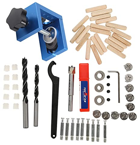 FTVOGUE 4.17 D¨¹bel Jig Holz, Gartenbedarf Andere Bew?sserungs- und Bew?sserungszubeh?r D¨¹bel Loch Bohren Guide Jig Kit Holzbearbeitung Zimmerei Positionierer Werkzeug mit Lochschneider