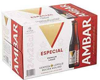 Ambar Especial - Pack 24 botellas x 25cl - 5.2 % Volumen de Alcohol.