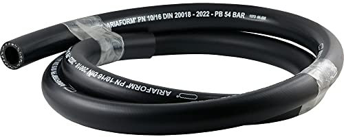 Fittingteile - Meterware Druckluftschlauch Wasserschlauch Gummischläuche Schwarz Industrieschläuche (Schlauch Ø Innen: 15,0 mm)