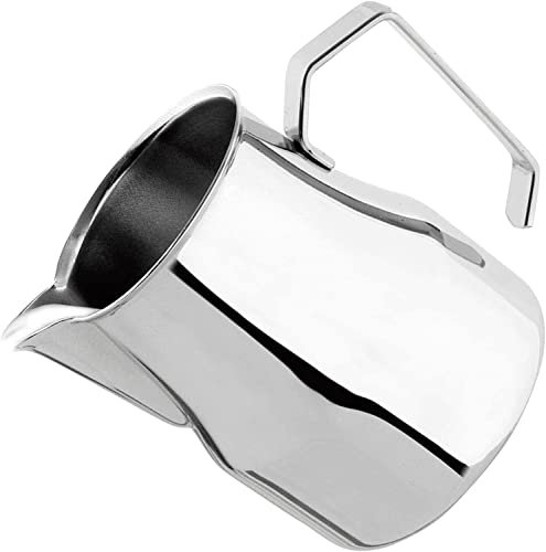 VIA CREMA Bricco Latte Professionale Acciaio Inox 1 LT Capuccino Art Spout - Made In Italy By Motta (1000 ML) Lattiera Bricco Latte Bar Milk Jug