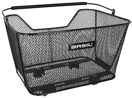 BASIL B.V. Unisex – Erwachsene Lesto WSL Hinterradkorb, Schwarz, 32x41