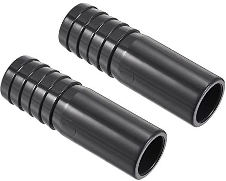 M METERXITY 2pz PVC Tubo Raccordo - Acqua Tubo Connettore, 25mm Porta Dritto Tubo Giunto, Applicazione Esterni/Giardino/Piscina (OD 25mm, Nero)
