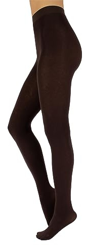 CALZITALY Leotardos De Lana Para Mujer, Medias De Cashmere, 150 Den | S, M, L, XL, XXL, 3XL, 4XL | Calcetería Italiana (M, Noce)