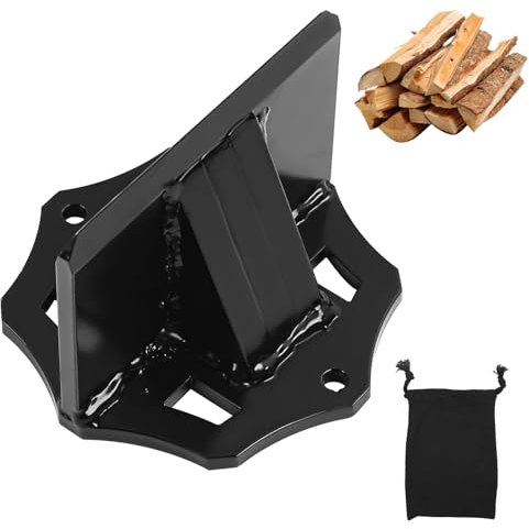 MaxEarn Tragbarer Holzspaltkeil, Kleiner Brennholz Manueller Holzspalter, Robuster Brennholzspalter Kohlenstoffstahl, Tragbar Anzündspalter für Kleine Kamine Holzöfen Kaminöfen, Basisdurchmesser 7cm