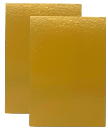 Be Your Packer 10 Supporti per Torte Rettangolari 35x25 cm Oro 1 mm di Spessore | Sottotorta per Feste Matrimoni, Decorazioni per Torte e Dolci | Base per Torta Perfetta per Torte e Dolci Dorato