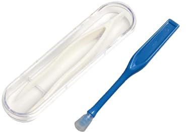 QLEUIFT Set da 2 Pezzi Pinzette per Rimuovere e Inserire Lenti a Contatto, con Scatola, Bianco