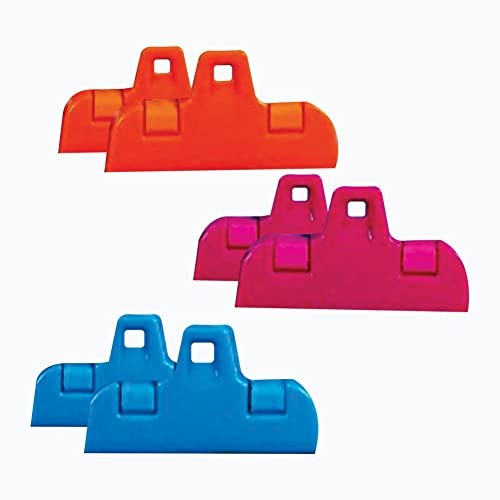 Joroba Food Bag Clips 6 Pack – Plastic Bag Sealing Clips for Food Storage – Airtight Kitchen Chip Clips for Bread, Snacks & Freezer Bags – Reusable Bag Ties