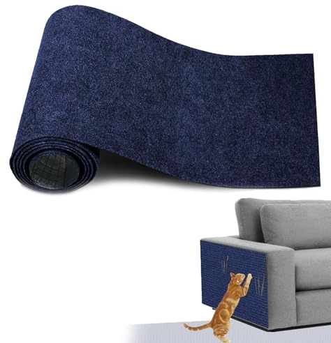 2m X 40cm Kratzmatte Katze Selbstklebend, Dunkelblau Kratzschutz Sofa Katze, Katzen Kratzmatte, Kratzschutz Wand, Katzen Kratzschutz Für Sofa, Verhindern Sie, DASS Katzen Und Hunde Möbel Zerkratzen