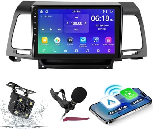HXSQcar Android 14 Car Radio Navi for K-ia Opirus GH 2006-2011 9 Screen Radio with Wireless Carplay Android Car GPS Navigation support Bluetooth 5.0 HIFI FM 5G-WiFi SWC MIC Camera (M150S)