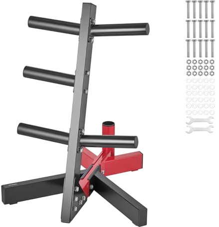 VEVOR Hantelscheibenständer L-Rahmen-Hantelscheibenbaum für 2 Zoll Hantelscheiben, Standard-Hantelscheibenbaum, 227 kg Tragkraft, Gewichtsaufbewahrungshalter, Langhantelständer