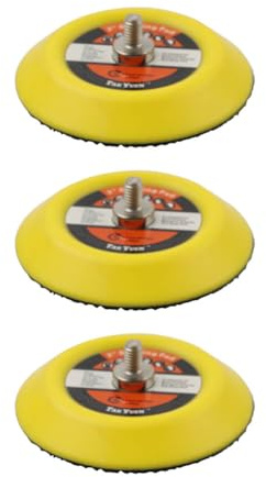 SIKUAI 3pcs 3 Hook & Loop Backing Plate Pads Sanding Holder Disc Sander Polisher Backer Polyurethane Yellow