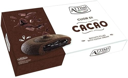 Biscotti Ripieni con Crema 3 x 100g – Gusto Pistacchio, Nocciola, Cacao o Albicocca – Confezione da 3 Pezzi – Dolce da Forno Morbido Farcito – Pausa Golosa (3 x 100g Ripieni al Cacao)