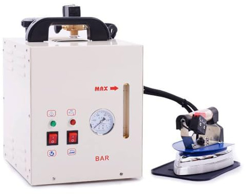 guoyjmm Plancha de Vapor Eléctrica, Plancha Eléctrica para Cortinas con Caldera de Temperatura Ajustable con Tanque de Agua de 4L, Estación de Vapor con Suela Ajustable para Tintorerías