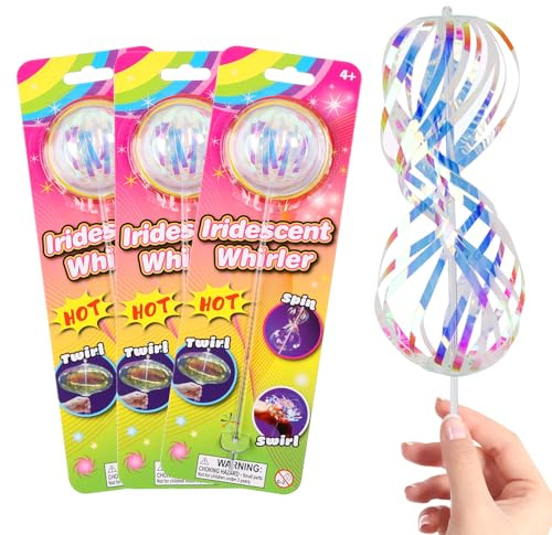 Yooyan 3 Stück Rainbow Twirler, Magic Rainbow Spinner Twirler, Regenbogen Spinner, Regenbogen Twirler für Partys, Festivals und Kinder Erwachsene Coole Tanzrequisite, Kinderspielzeug für Innen Draußen