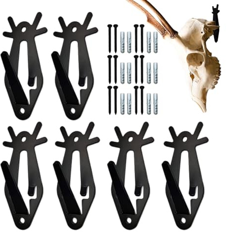 Hirschmontage Metallkonstruktion | 6 Packs Trophäenständer schlankes Design, leichte Montierungen Einfach Installieren Sie die Display -Halterung für Jagd Range Wohnzimmer Schlafzimmer 1.69x3.94 Zoll