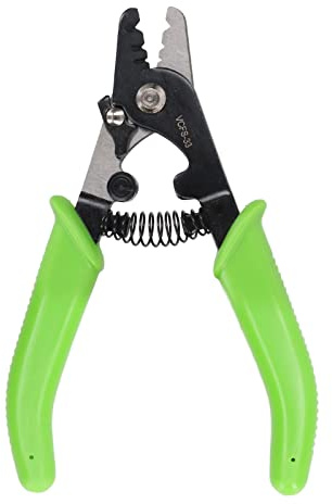 Telituny Pelacables Fibra Óptica, Alicates Pelacables 3-en-1 con Seguro, Herramienta Desforradora para Cable Fibra Óptica 125μm a 3mm